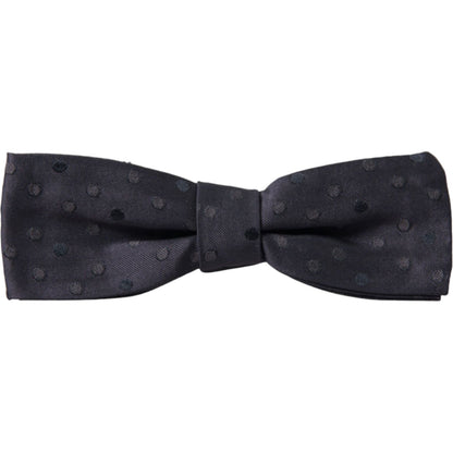 Dolce & Gabbana Blue Polka Dot Silk Adjustable Neck Men Papillon Bow Tie Dolce & Gabbana