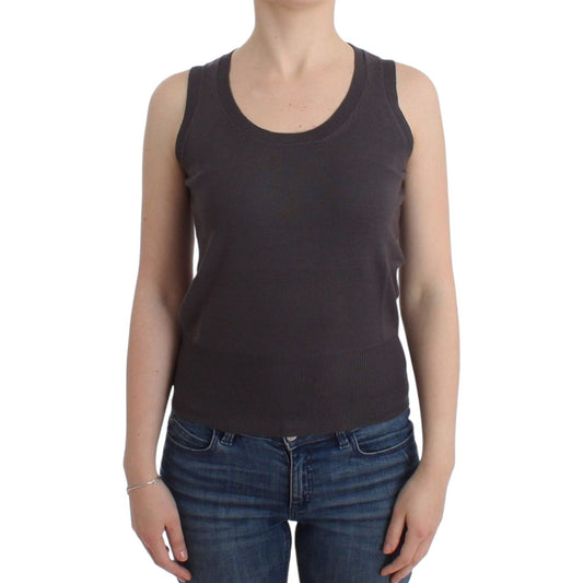 John Galliano Brown knit tank top John Galliano