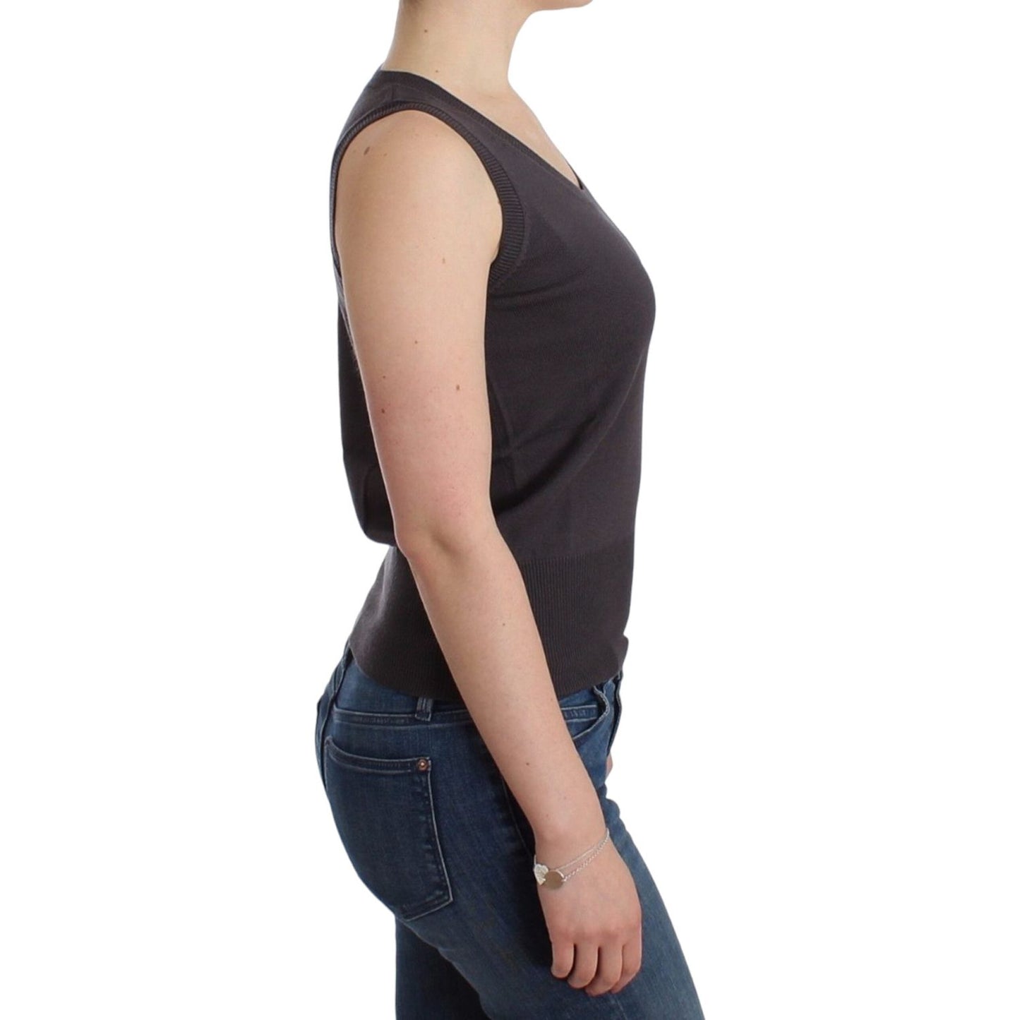 John Galliano Brown knit tank top John Galliano