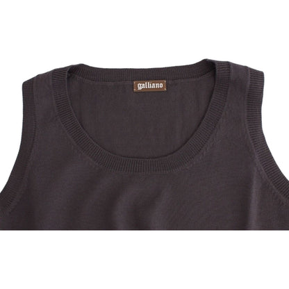 John Galliano Brown knit tank top John Galliano