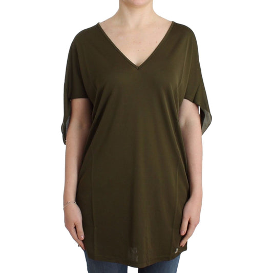 John Galliano Green shortsleeved blouse top John Galliano