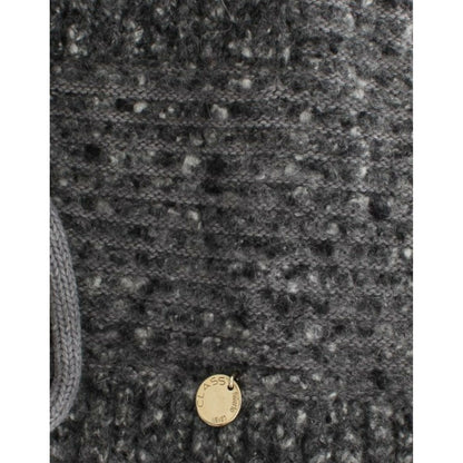 Cavalli Gray wool knitted cardigan Cavalli