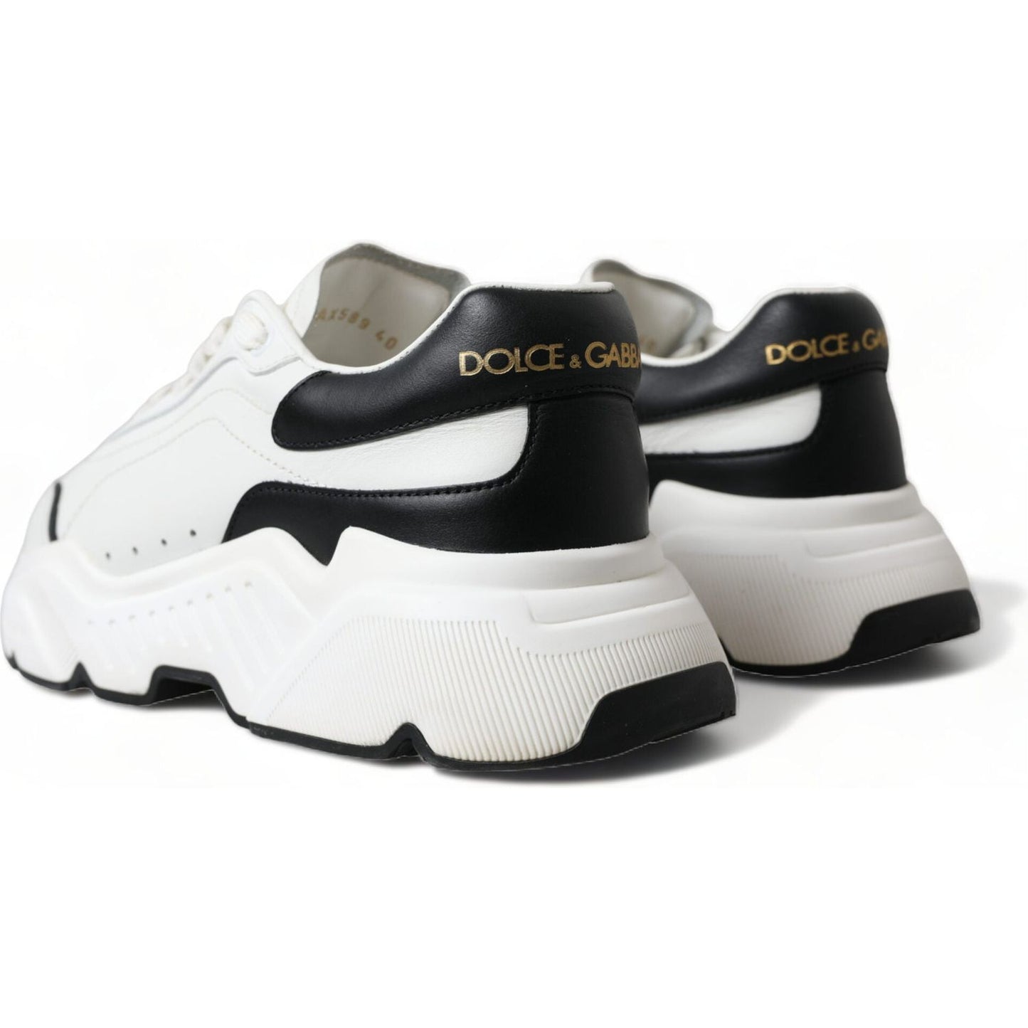 Dolce & Gabbana White Black Low Top Daymaster Sneakers Shoes Dolce & Gabbana