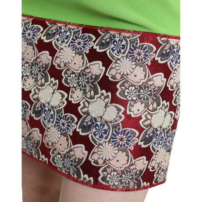 Dolce & Gabbana Apple Green Sleeveless Panelled Shift Dress Dolce & Gabbana