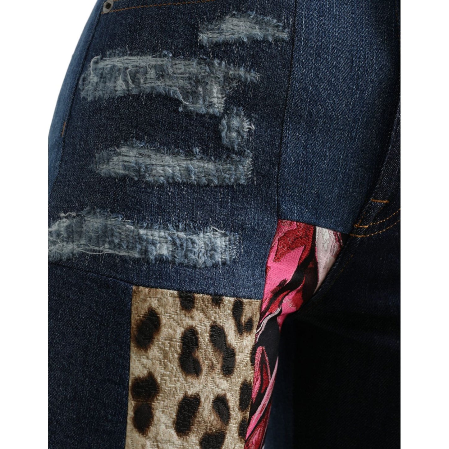 Dolce & Gabbana Multicolor Patchwork GRACE Skinny Denim Jeans Dolce & Gabbana