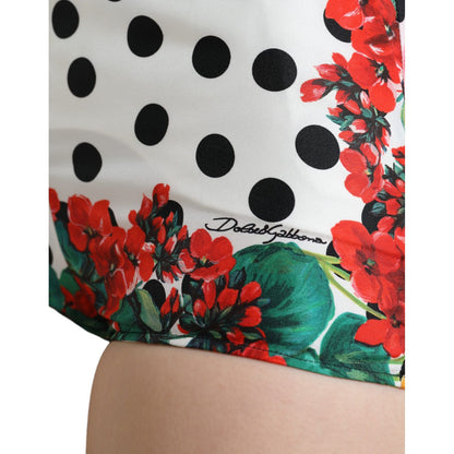 Dolce & Gabbana Multicolor Floral Polka Dot Hot Pants Shorts Dolce & Gabbana
