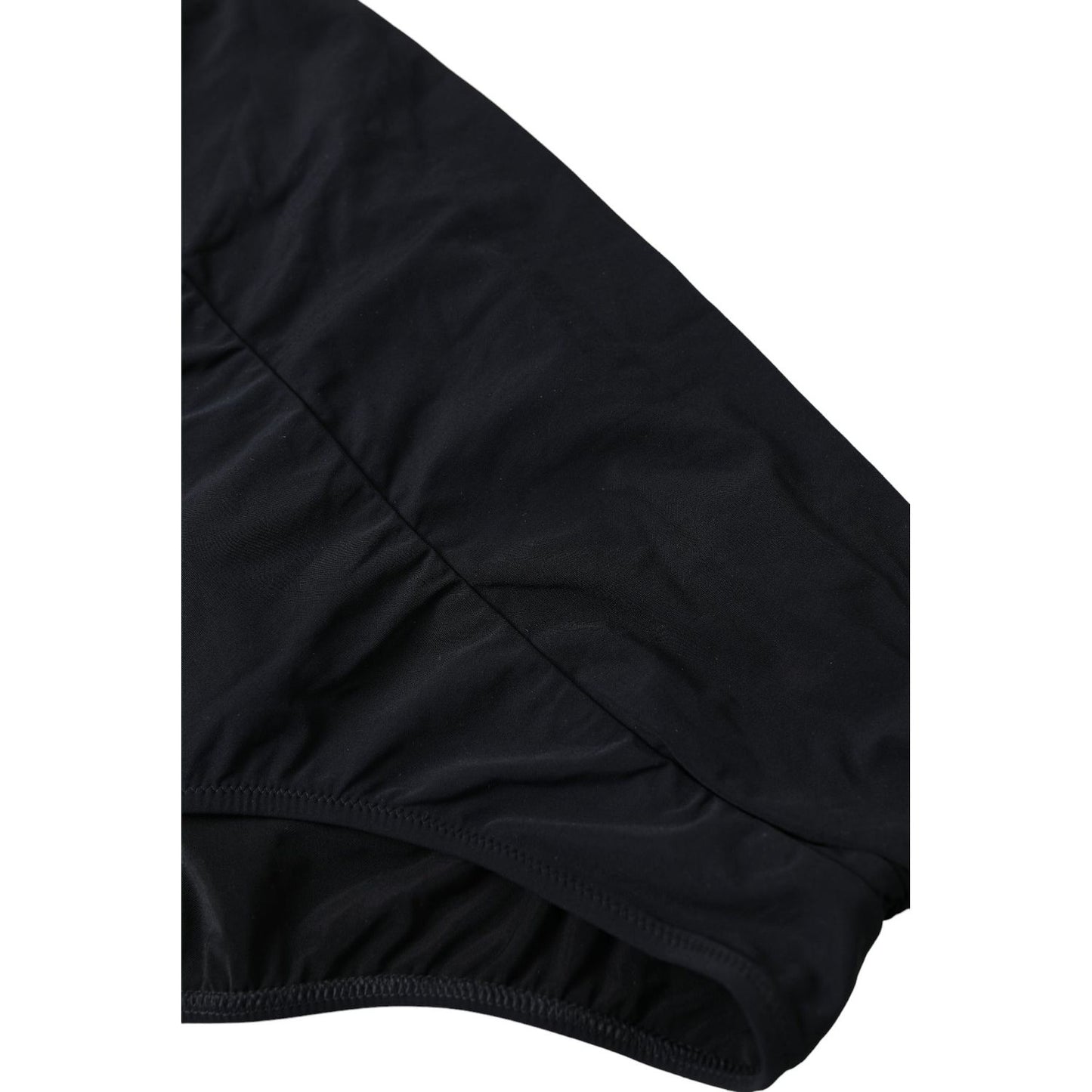 Dolce & Gabbana Black Nylon Stretch Swimwear Slip Bottom Bikini Dolce & Gabbana