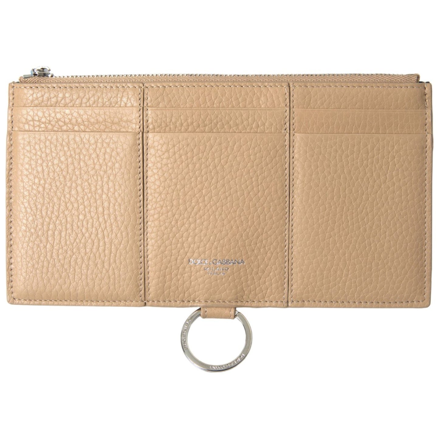 Dolce & Gabbana Beige Leather Shoulder Cardholder Shoulder Strap Wallet Dolce & Gabbana