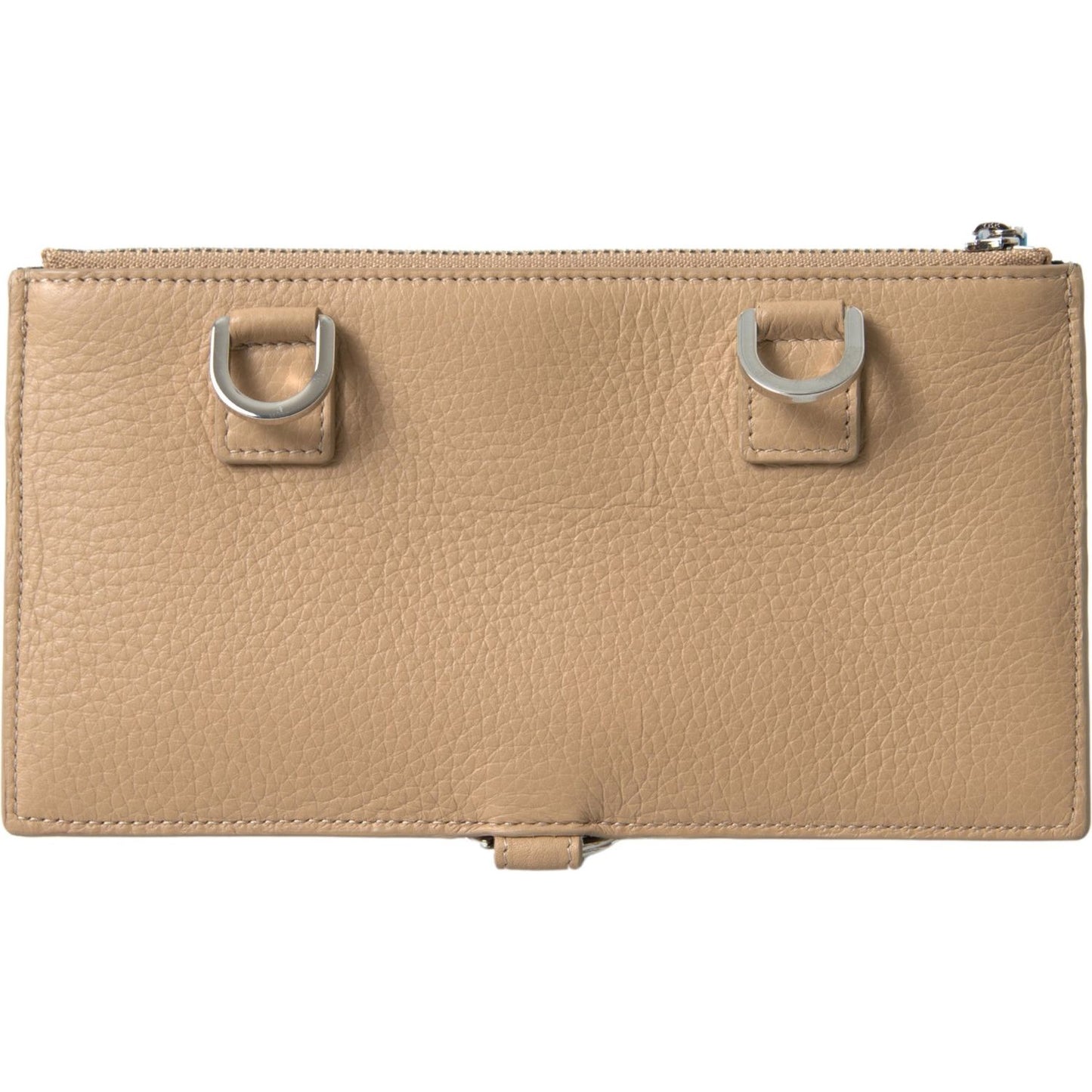 Dolce & Gabbana Beige Leather Shoulder Cardholder Shoulder Strap Wallet Dolce & Gabbana