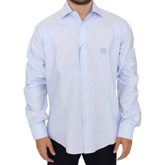 Cavalli Light blue cotton shirt Cavalli