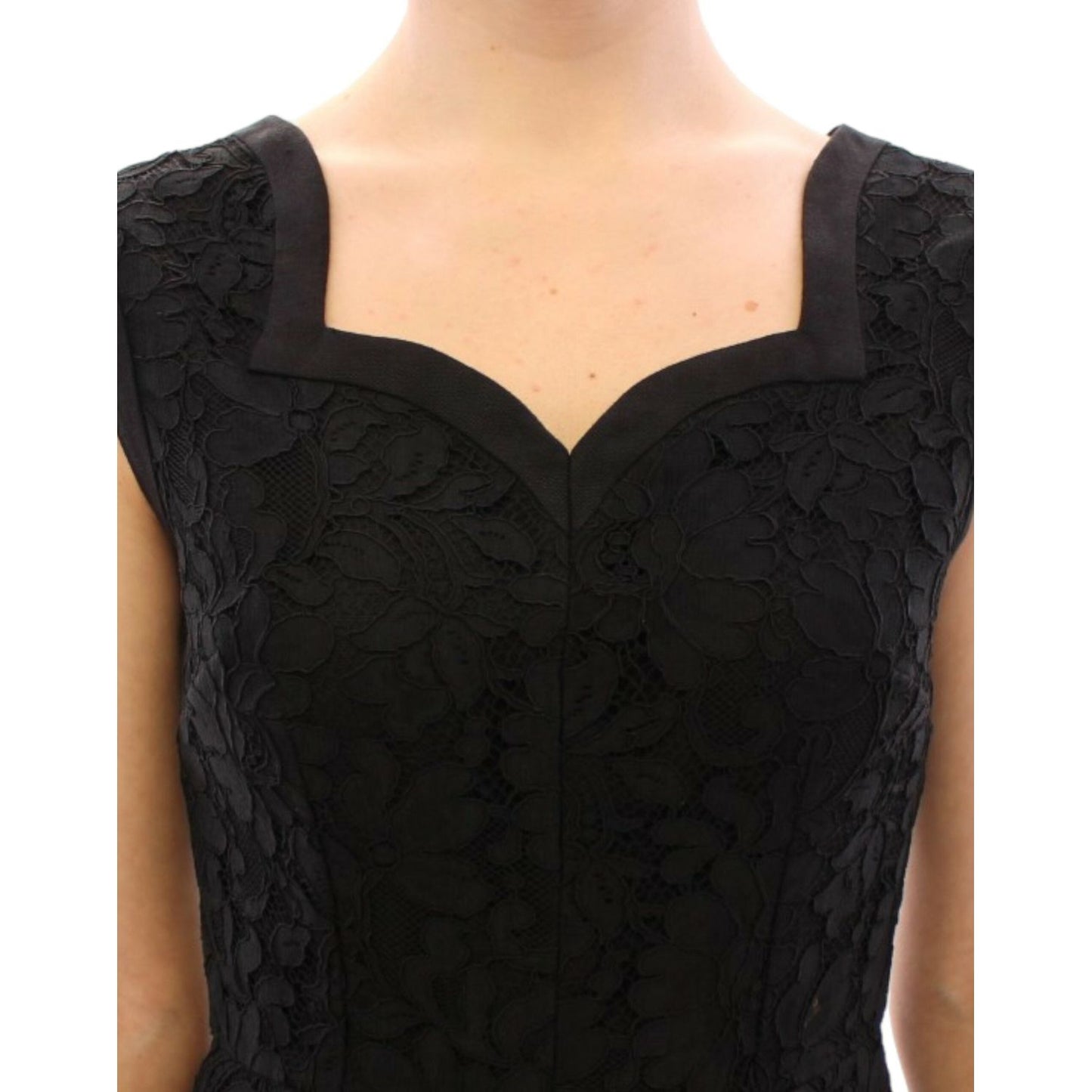 Dolce & Gabbana Black floral lace sicily runway dress Dolce & Gabbana