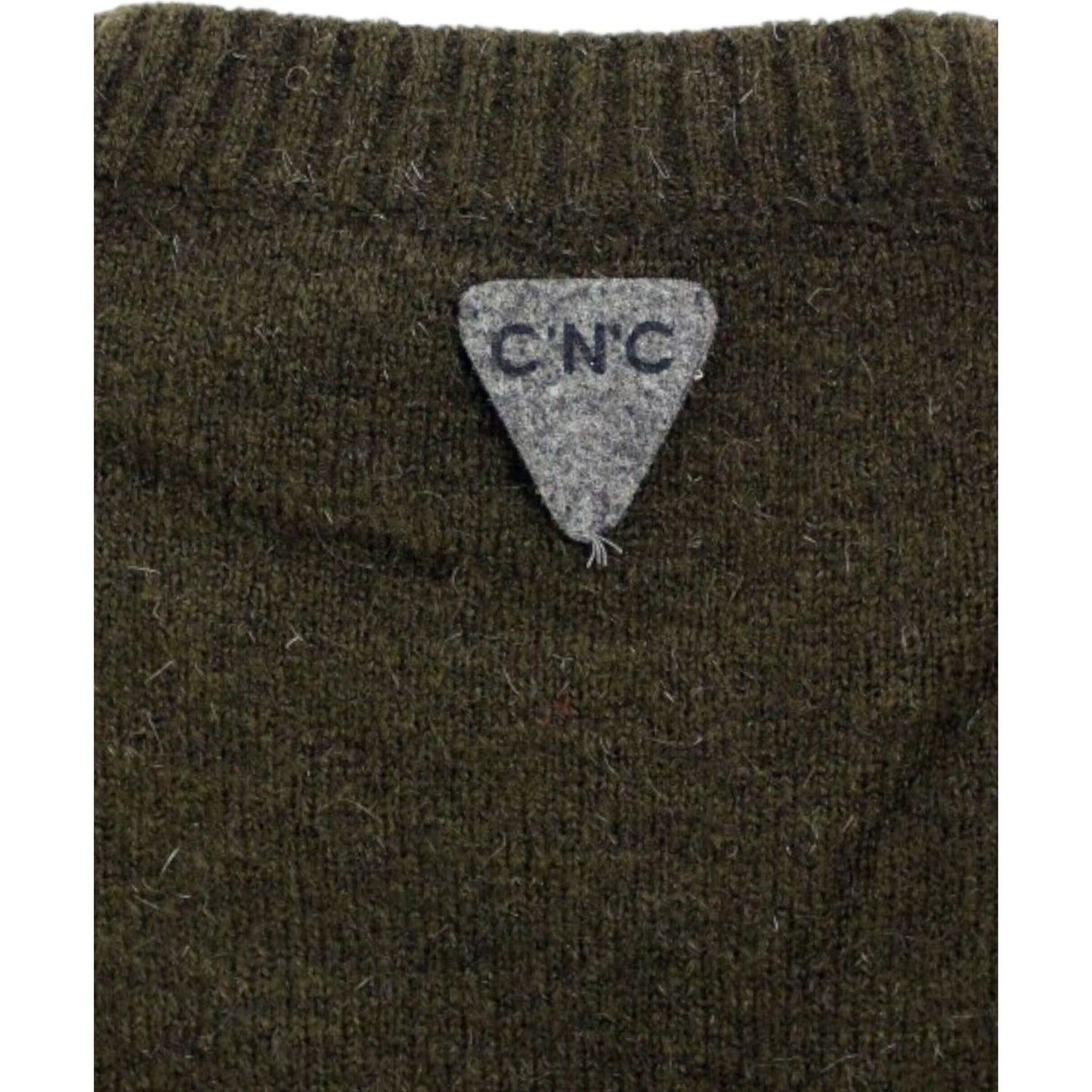 Costume National Brown striped crewneck sweater Costume National