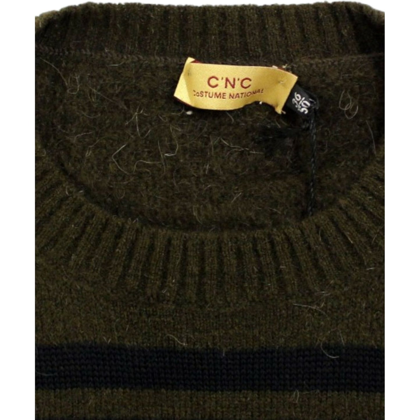Costume National Brown striped crewneck sweater Costume National