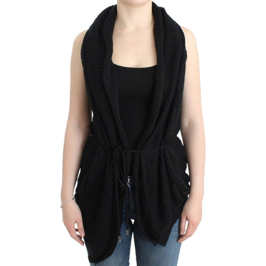 Costume National Black sleeveless knitted cardigan Costume National