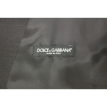 Dolce & Gabbana Gray Wool Silk Dress Vest Gilet Weste