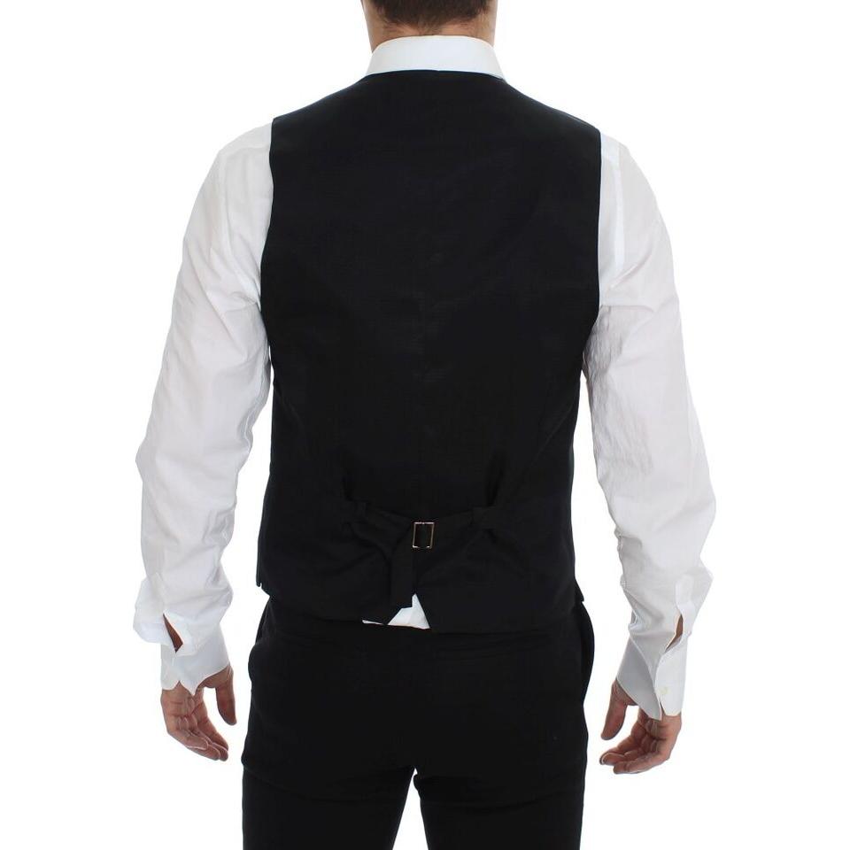 Dolce & Gabbana Gray Wool Formal Dress Vest Gilet Weste Dolce & Gabbana