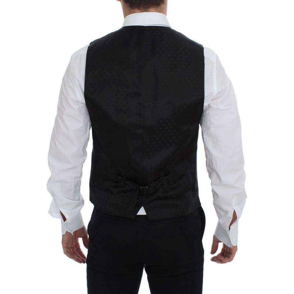 Dolce & Gabbana Gray Wool Formal Dress Vest Gilet Weste Dolce & Gabbana