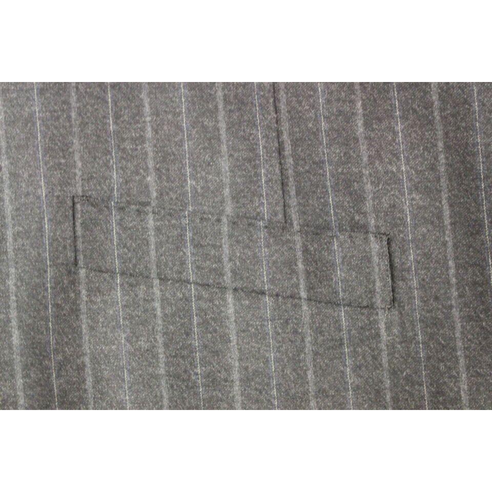 Dolce & Gabbana Gray Striped Wool Logo Vest Gilet Weste Dolce & Gabbana