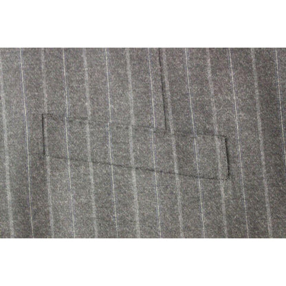 Dolce & Gabbana Gray Striped Wool Logo Vest Gilet Weste Dolce & Gabbana