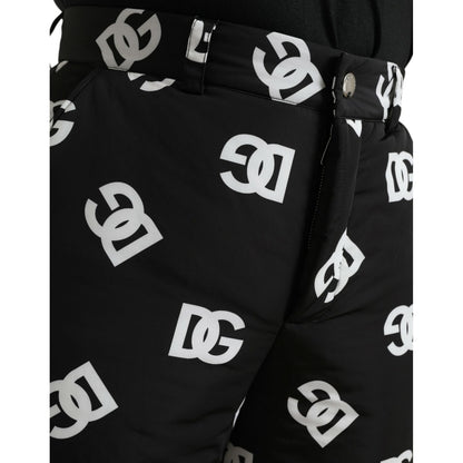 Dolce & Gabbana Black Logo DG Print Wide Leg Pants Dolce & Gabbana