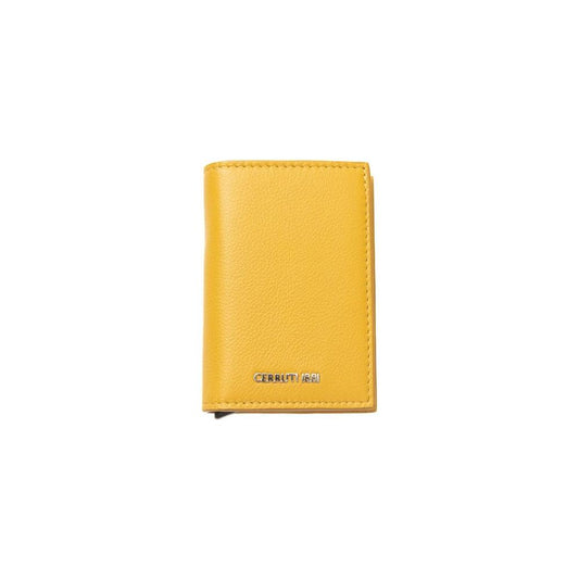 Cerruti 1881 Yellow Calfskin Men Wallet Cerruti 1881