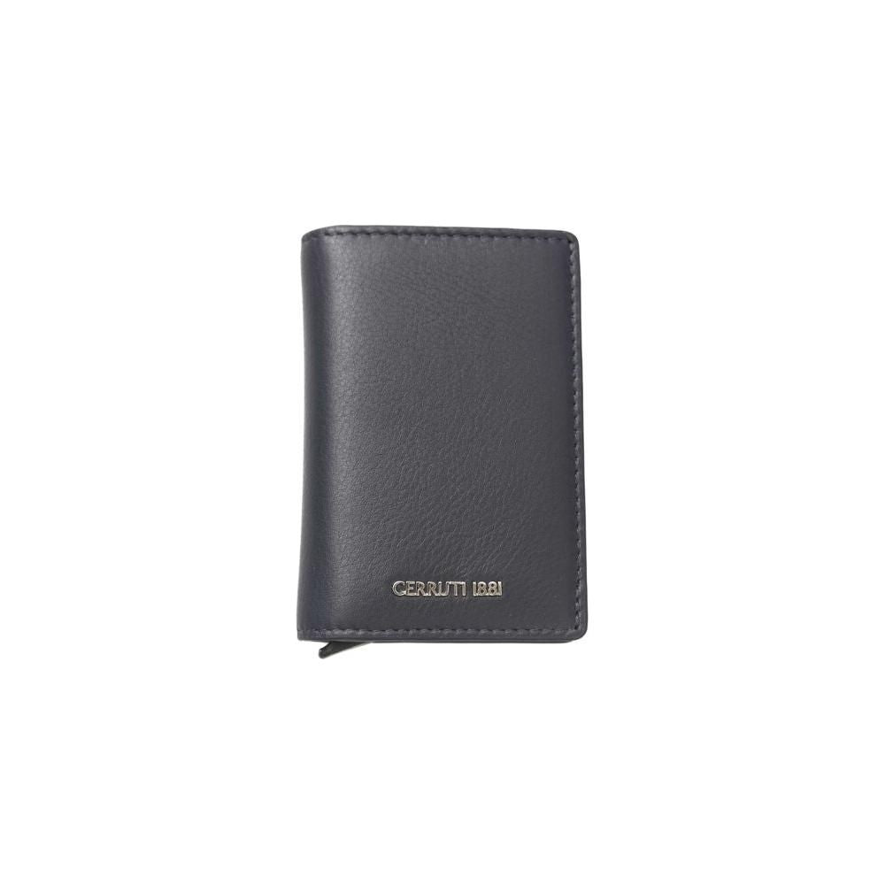 Cerruti 1881 Blue Calfskin Men Wallet Cerruti 1881