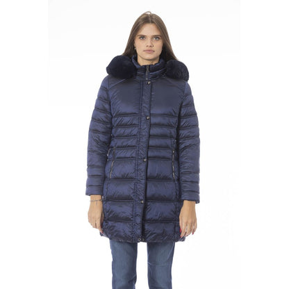 Baldinini Trend Light Blue Polyester Jackets & Coat Baldinini Trend