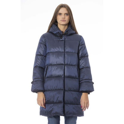 Baldinini Trend Light Blue Nylon Jackets & Coat Baldinini Trend
