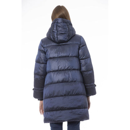 Baldinini Trend Light Blue Nylon Jackets & Coat Baldinini Trend