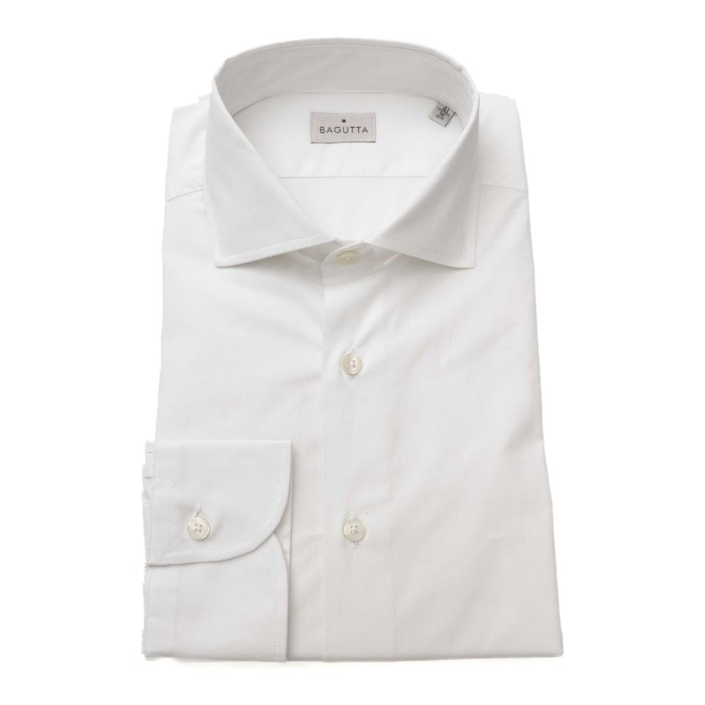 Bagutta White Cotton Men's Shirt Bagutta