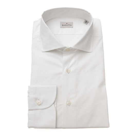 Bagutta White Cotton Men's Shirt
