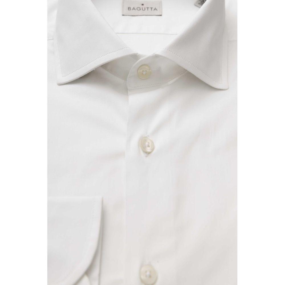 Bagutta White Cotton Men's Shirt Bagutta
