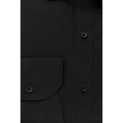 Bagutta Black Cotton Men's Slim Shirt Bagutta