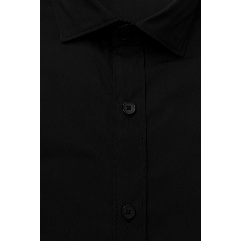 Bagutta Black Cotton Men's Slim Shirt Bagutta