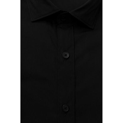 Bagutta Black Cotton Men's Slim Shirt Bagutta