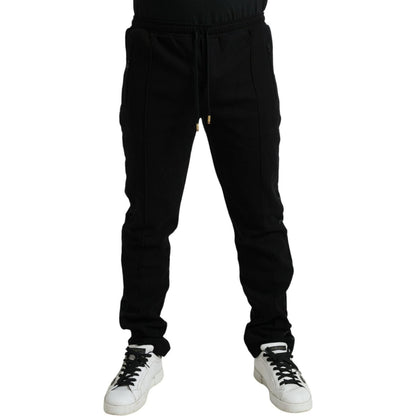 Dolce & Gabbana Black Cotton Blend Jogger Sweatpants Pants Dolce & Gabbana
