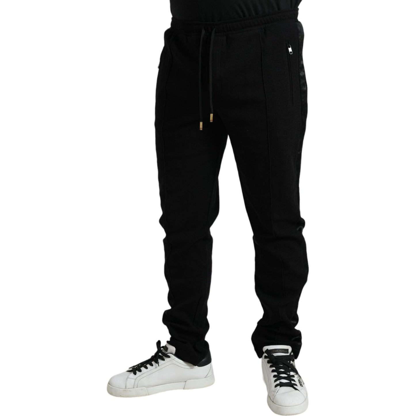 Dolce & Gabbana Black Cotton Blend Jogger Sweatpants Pants Dolce & Gabbana