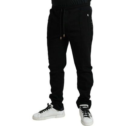 Dolce & Gabbana Black Cotton Blend Jogger Sweatpants Pants Dolce & Gabbana