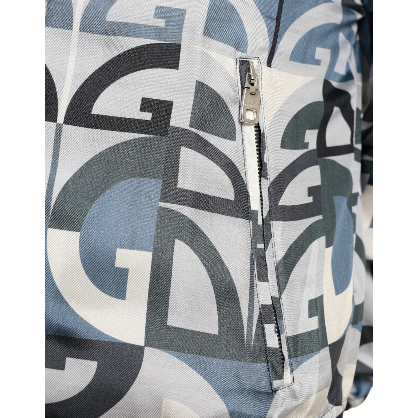 Dolce & Gabbana Multicolor Logo Print Bomber Blouson Jacket Dolce & Gabbana