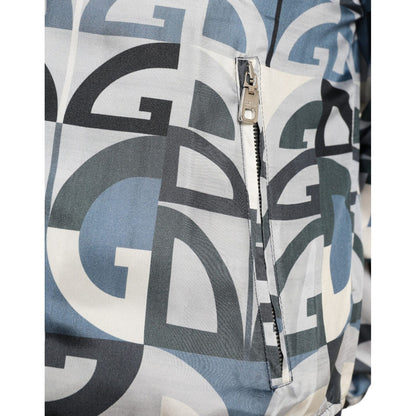 Dolce & Gabbana Multicolor Logo Print Bomber Blouson Jacket Dolce & Gabbana