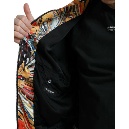 Dolce & Gabbana Multicolor Abstract Polyester Bomber Jacket Dolce & Gabbana