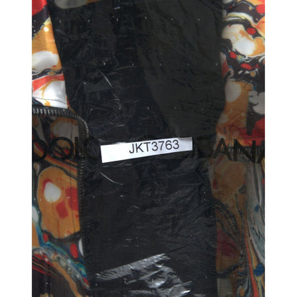 Dolce & Gabbana Multicolor Abstract Polyester Bomber Jacket Dolce & Gabbana