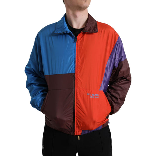Dolce & Gabbana Multicolor Color Windbreaker Jacket Dolce & Gabbana