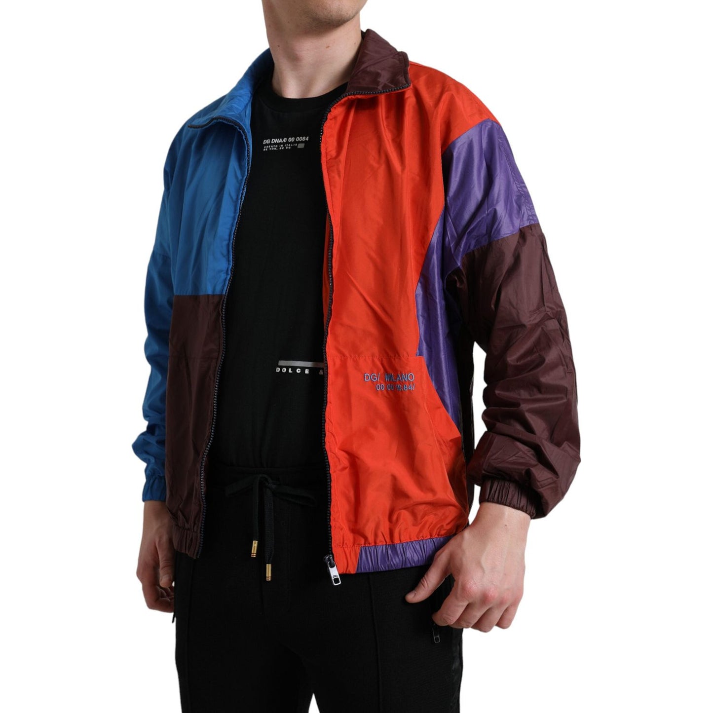 Dolce & Gabbana Multicolor Color Windbreaker Jacket Dolce & Gabbana
