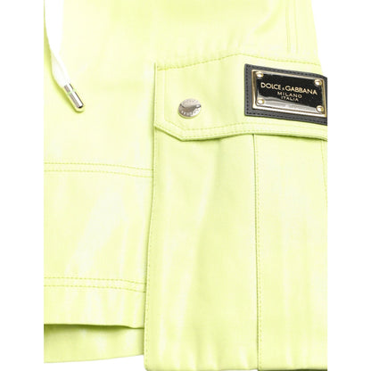 Dolce & Gabbana Light Green Cotton Men Cargo Bermuda Shorts Dolce & Gabbana