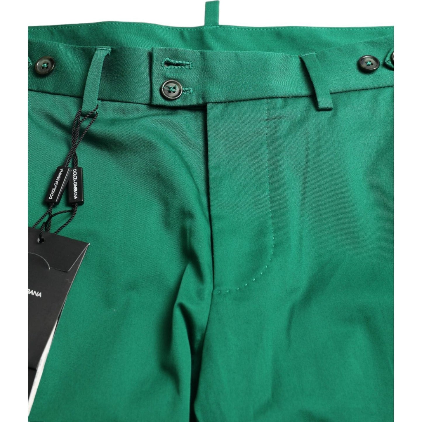 Dolce & Gabbana Deep Green Cotton Stretch Men Bermuda Shorts Dolce & Gabbana