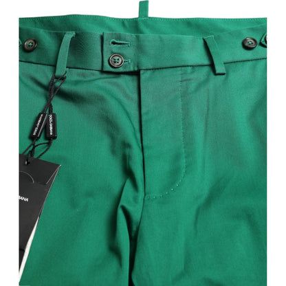 Dolce & Gabbana Deep Green Cotton Stretch Men Bermuda Shorts Dolce & Gabbana