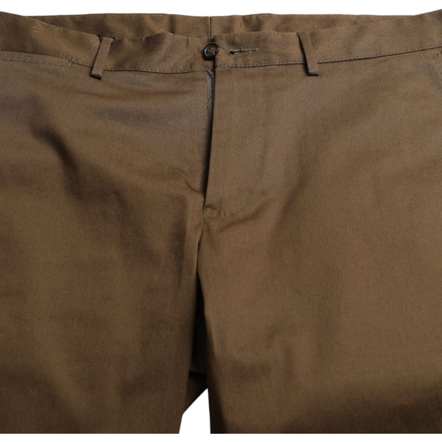 Dolce & Gabbana Brown Cotton Stretch Men Bermuda Shorts Dolce & Gabbana