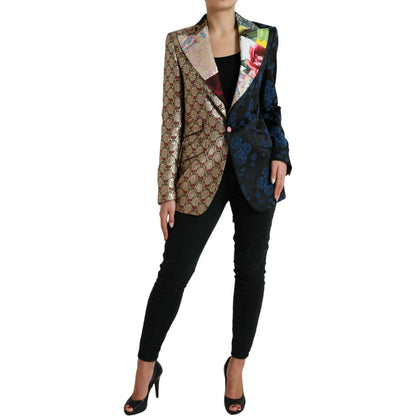 Dolce & Gabbana Multicolor Floral Patchwork Jacquard Jacket Dolce & Gabbana