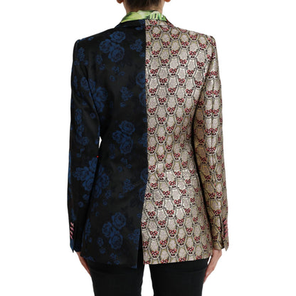 Dolce & Gabbana Multicolor Floral Patchwork Jacquard Jacket Dolce & Gabbana